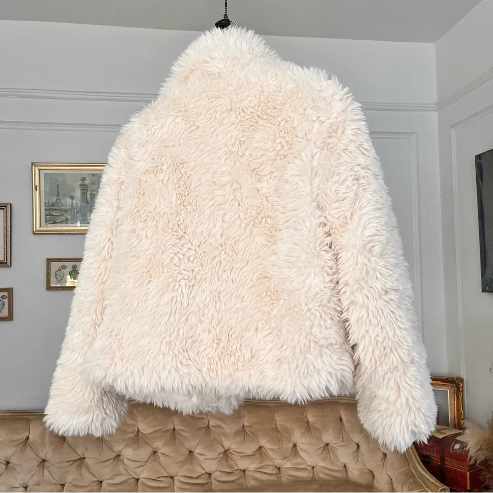 JASON WU Faux Fur White Jacket Coat Size S P RARE ~ NWT